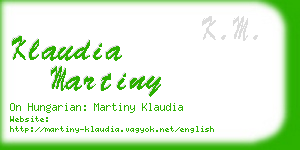 klaudia martiny business card